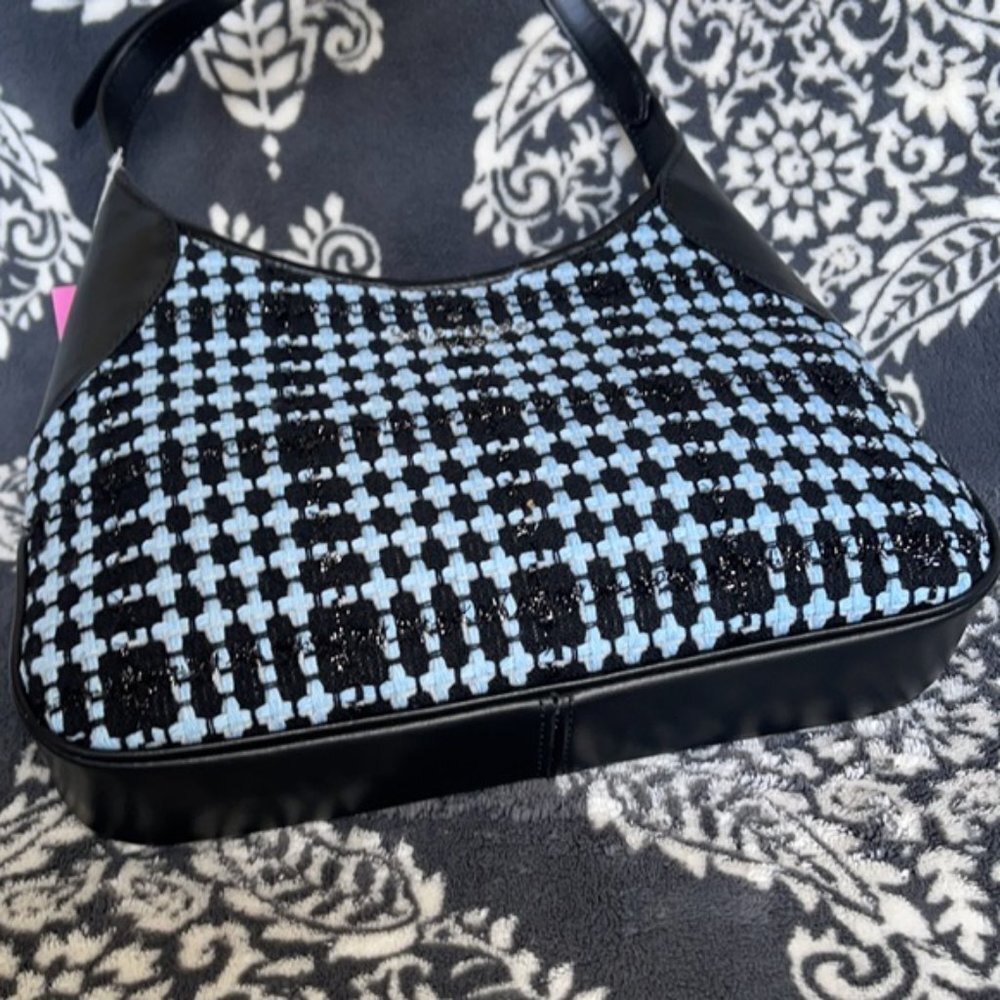 Kate Spade Crossbody Tweed Fabric Blue Multi - Picture 5 of 16